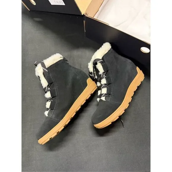 New Sorel Evie II Cozy Black Gum Boots 9 - Picture 2 of 6